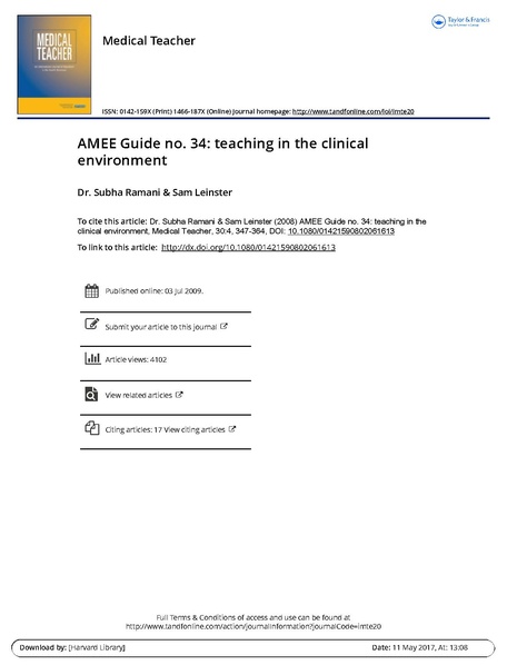 File:AMEE Guide no 34 teaching in the clinical environment.pdf
