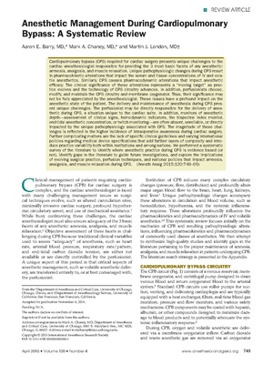 Barry A&A 2015 - Anesthesia During CPB.pdf
