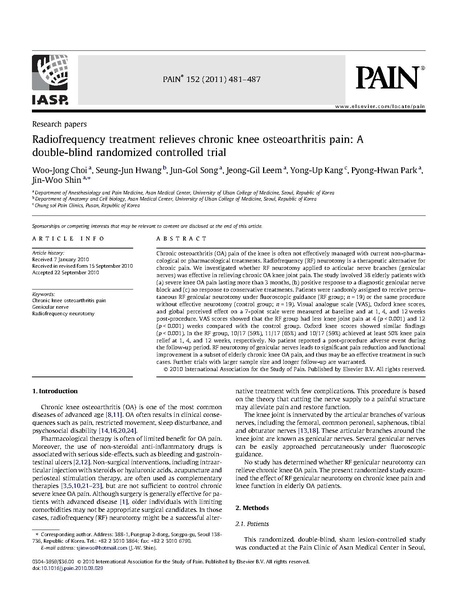 File:Choi - Radiofrequency treatment relieves chronic knee osteoarthritis pain.pdf