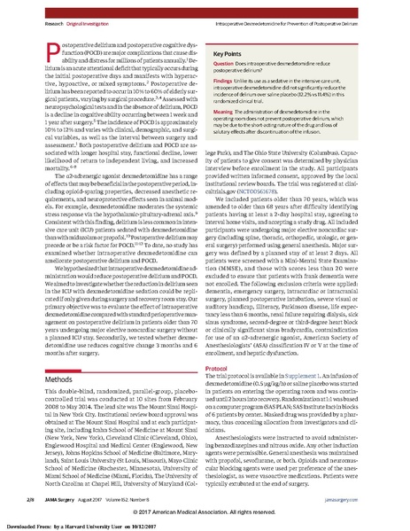 File:Deiner AMA 2017 - Intraop dexmedetomidine not prevent delirium.pdf