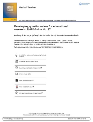 Developing questionnaires for educational research AMEE Guide No 87.pdf