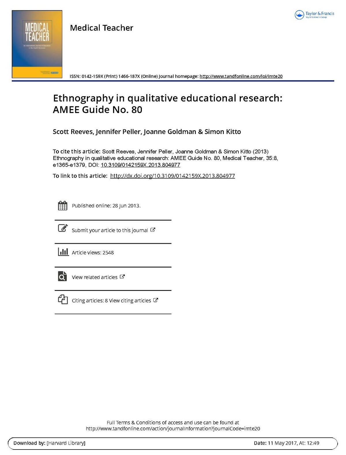 File:Ethnography in qualitative educational research AMEE Guide No 80 ...