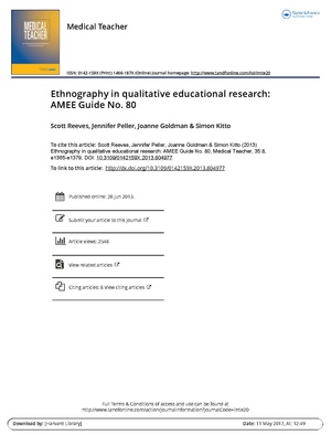 Ethnography in qualitative educational research AMEE Guide No 80.pdf