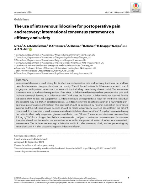 File:IV Lidocaine Review 2020.pdf