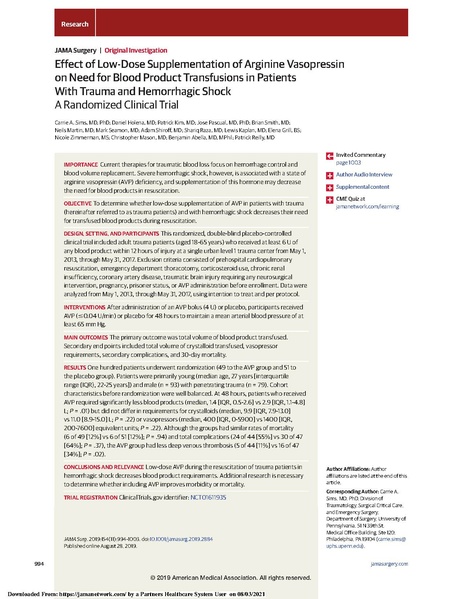 File:JAMA Surg 2019 - AVERT Shock (vasopressin in trauma).pdf