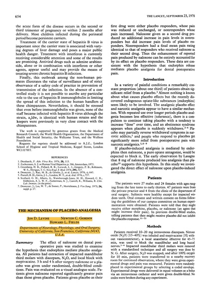 File:Levine et al 1978 The Mechanism of Placebo Analgesia.pdf
