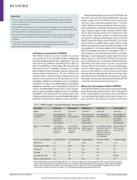 File:Levy Nature Reviews 2018 - New reversal agents for bleeding.pdf