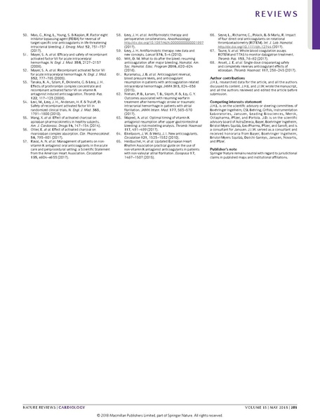 File:Levy Nature Reviews 2018 - New reversal agents for bleeding.pdf