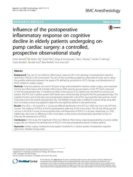File:Nemeth BMC Anes 2017 - Influence of inflammatory response on cognition.pdf