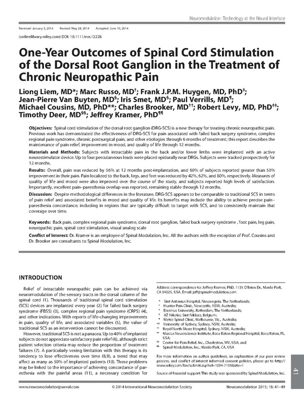 Dorsal Root Ganglion Stimulation - WikiAnesthesia