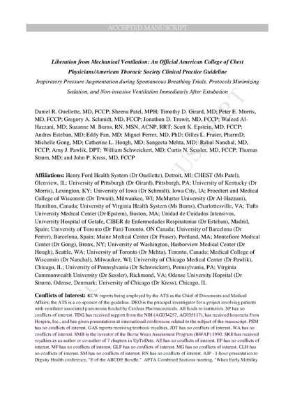 File:Ouellette Chest Journal 2016 - Liberation from mechanical ventilation.pdf