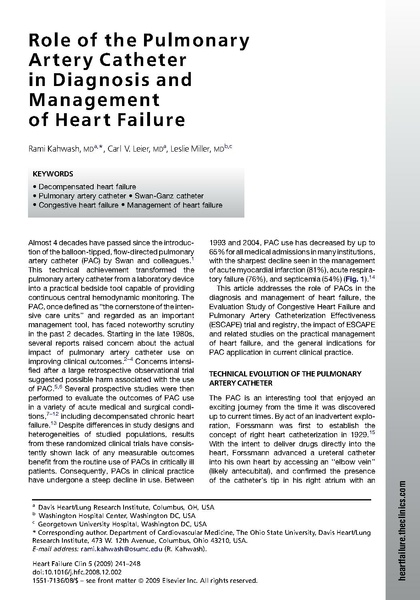 File:PA Catheter and Heart Failure - Heart Failure Clinics - 2009.PDF