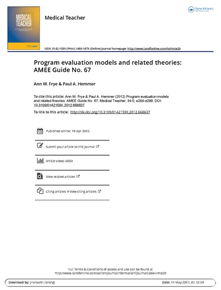File:Program evaluation models and related theories AMEE Guide No 67.pdf