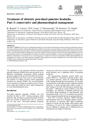 Russell, Treatment of obstetric post-dural puncture headache.pdf