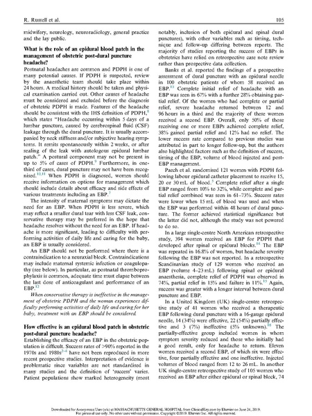File:Russell, Treatment of obstetric post-dural puncture headache part 2.pdf