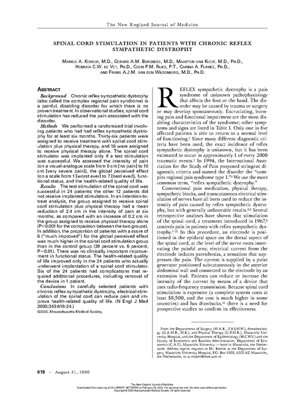 Spinal Cord Stimulation Wikianesthesia