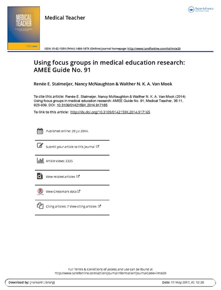File:Using focus groups in medical education research AMEE Guide No 91.pdf