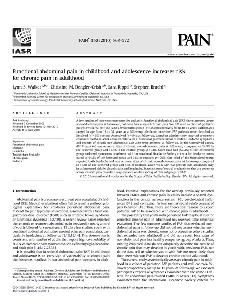 File:Walker - Functional abdominal pain in childhood.pdf